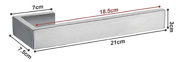 Barre pour Sèche-serviette / radiateur encastrable 21CM Chrome Myluxeo