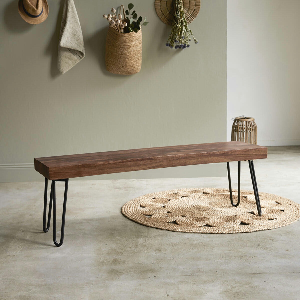 HELGA - Banc en palissandre massif 135 cm