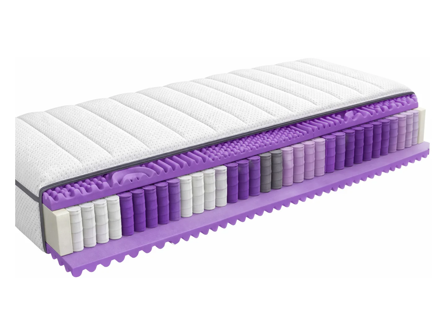 Materac sprężynowy multipocket Mimas Multi Silver 90x200 H3