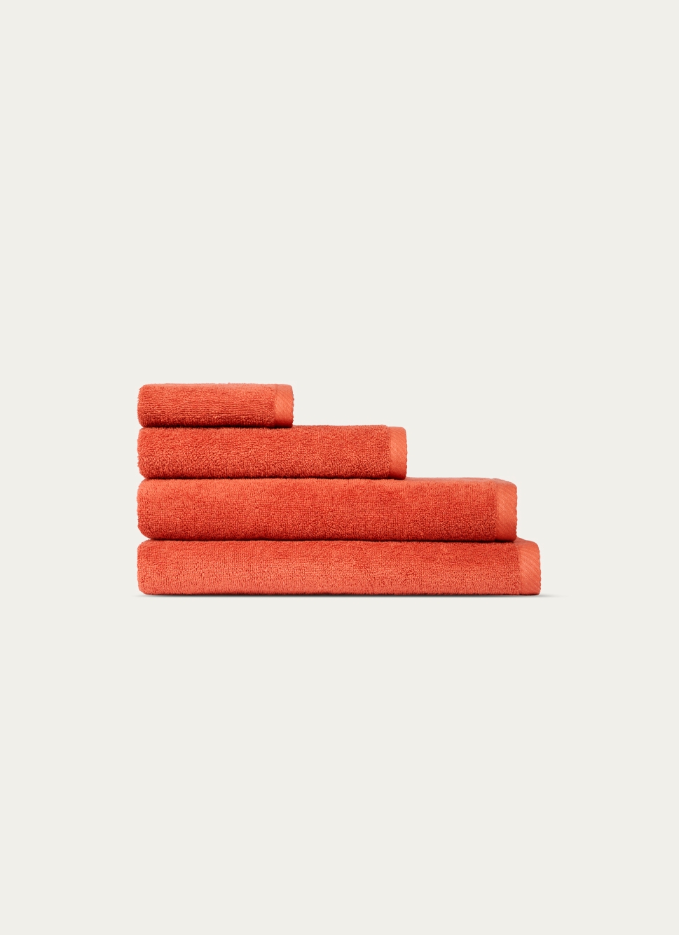 SERVIETTE DE TOILETTE EN COTON UNI BASIL TERRACOTTA