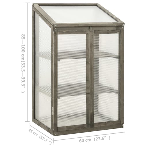 NNEVL Greenhouse 60x45x100 cm Firwood