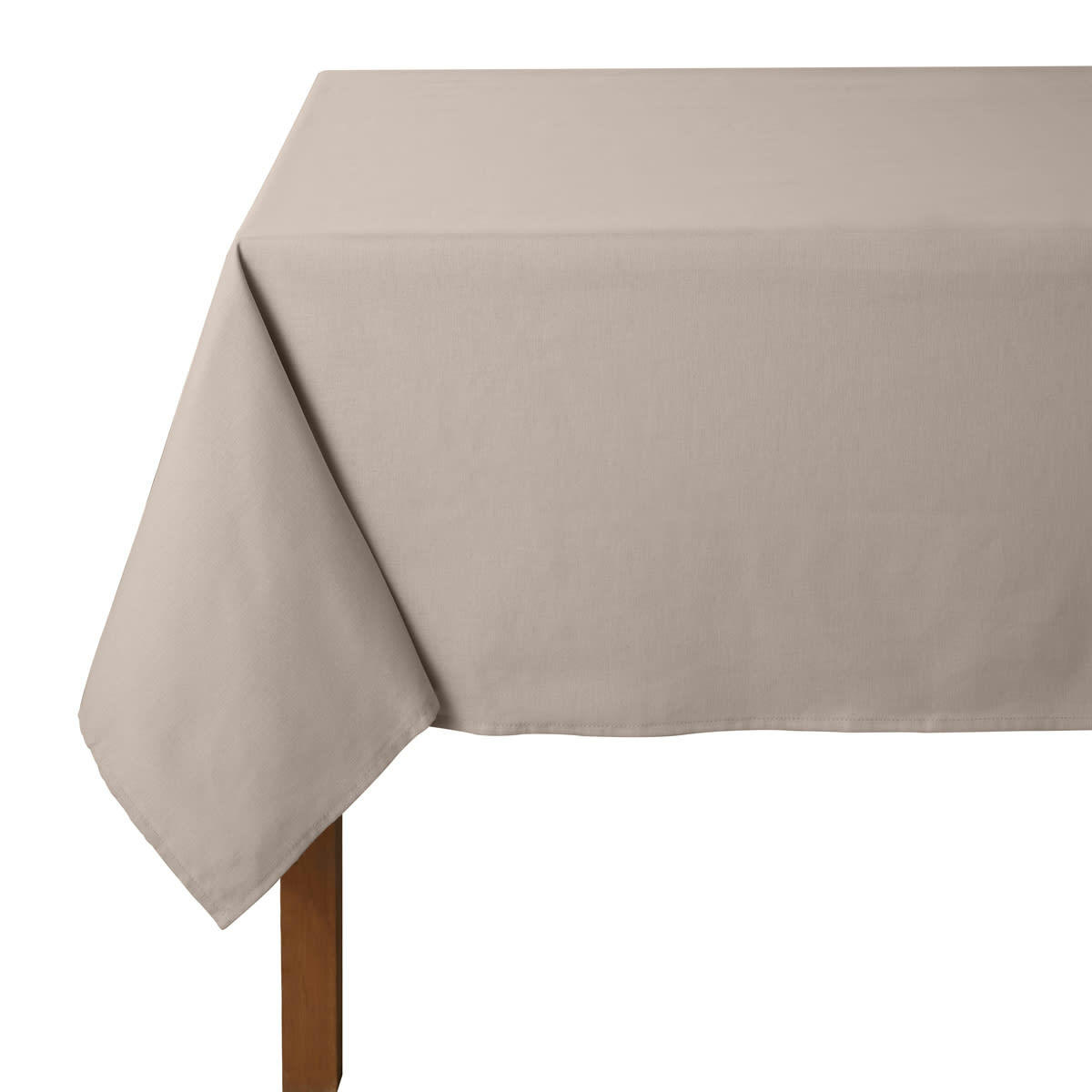 CAMBRAI - Nappe en coton traitee teflon vert sarazin 180x180