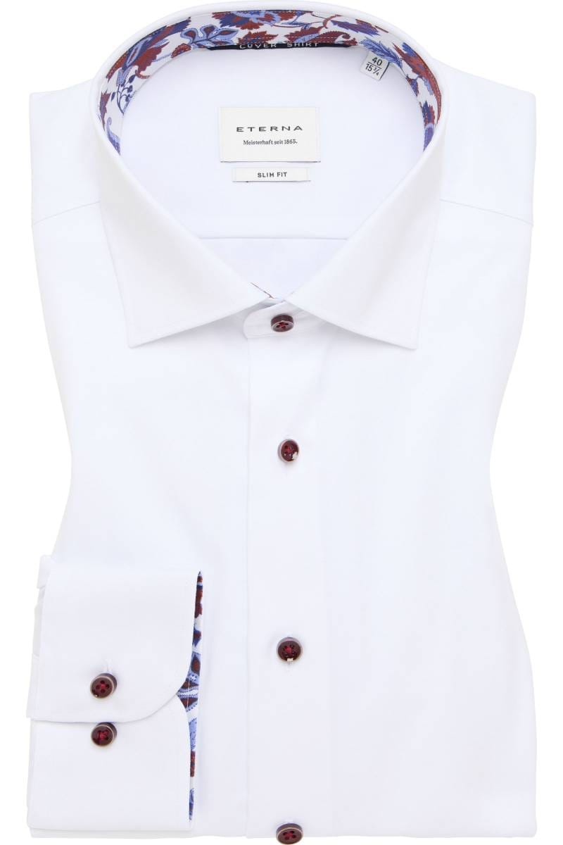 ETERNA Cover Shirt Slim Fit Hemd weiss, Einfarbig