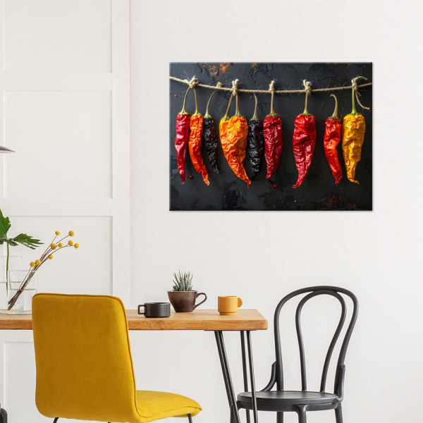 Obraz do kuchni restauracji baru jadalni, Suszone papryczki chilli 30x20