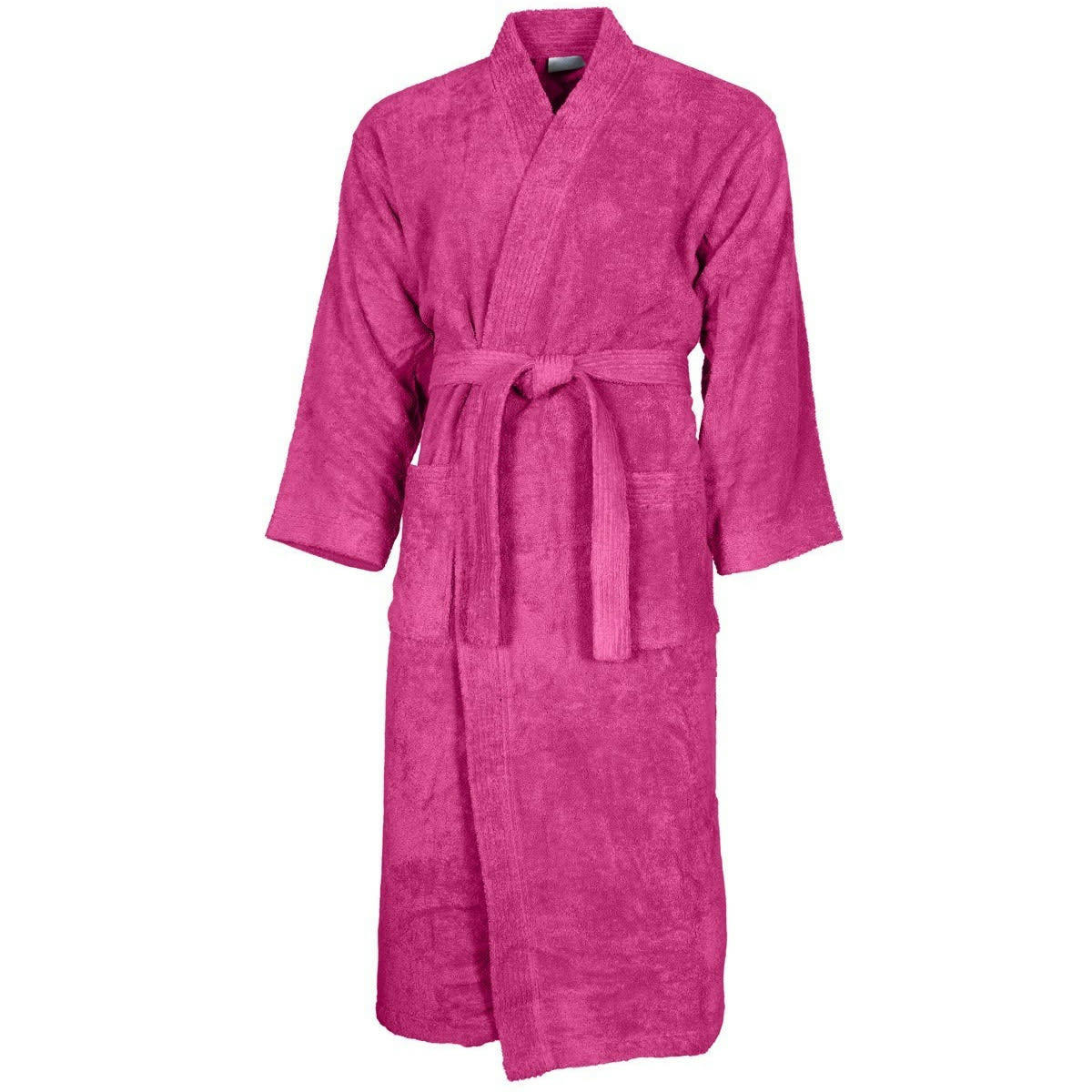 LUXURY - Peignoir col kimono en coton  Rose Indien XL