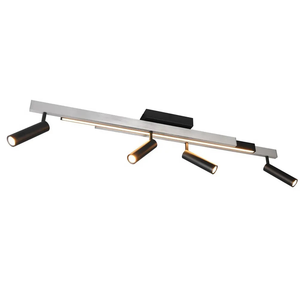 Trio Leuchten plafondlamp Zeno - 4 lichts - 133 x 8.5  cm - aluminium