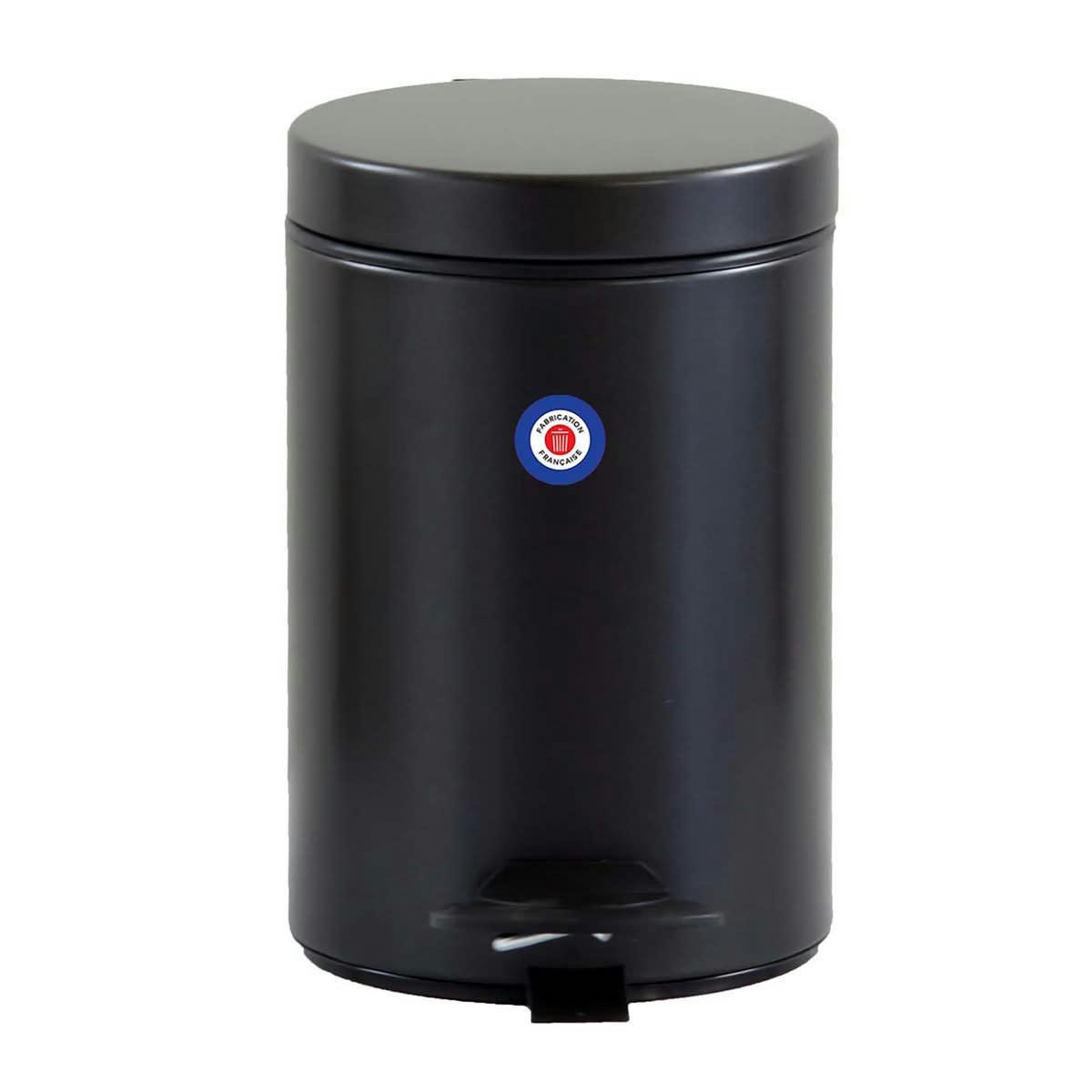 CYJEU - Poubelle à pédale 3L en Métal Gris foncé