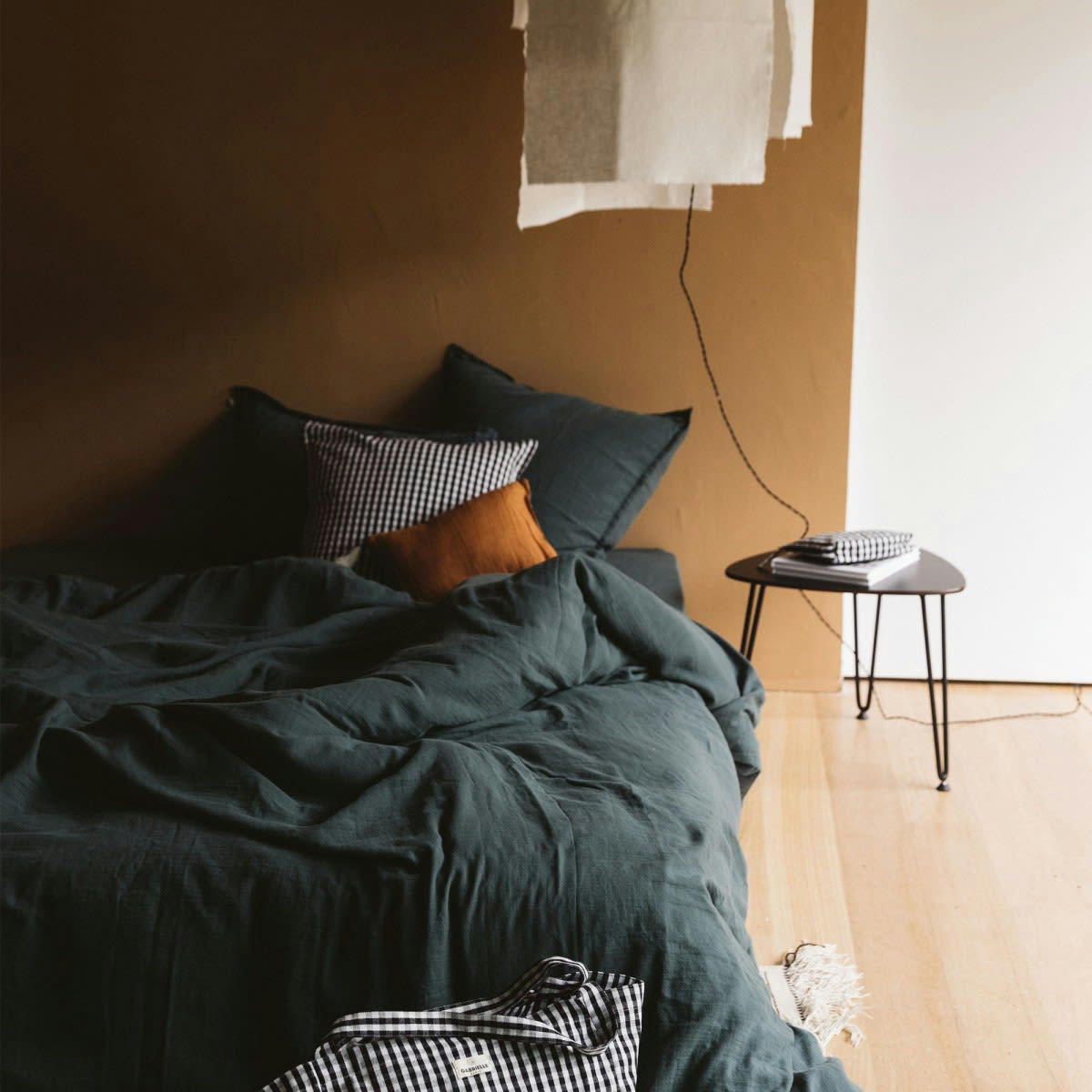 LES ESSENTIELS - Housse de couette en gaze de coton bleu 260x240