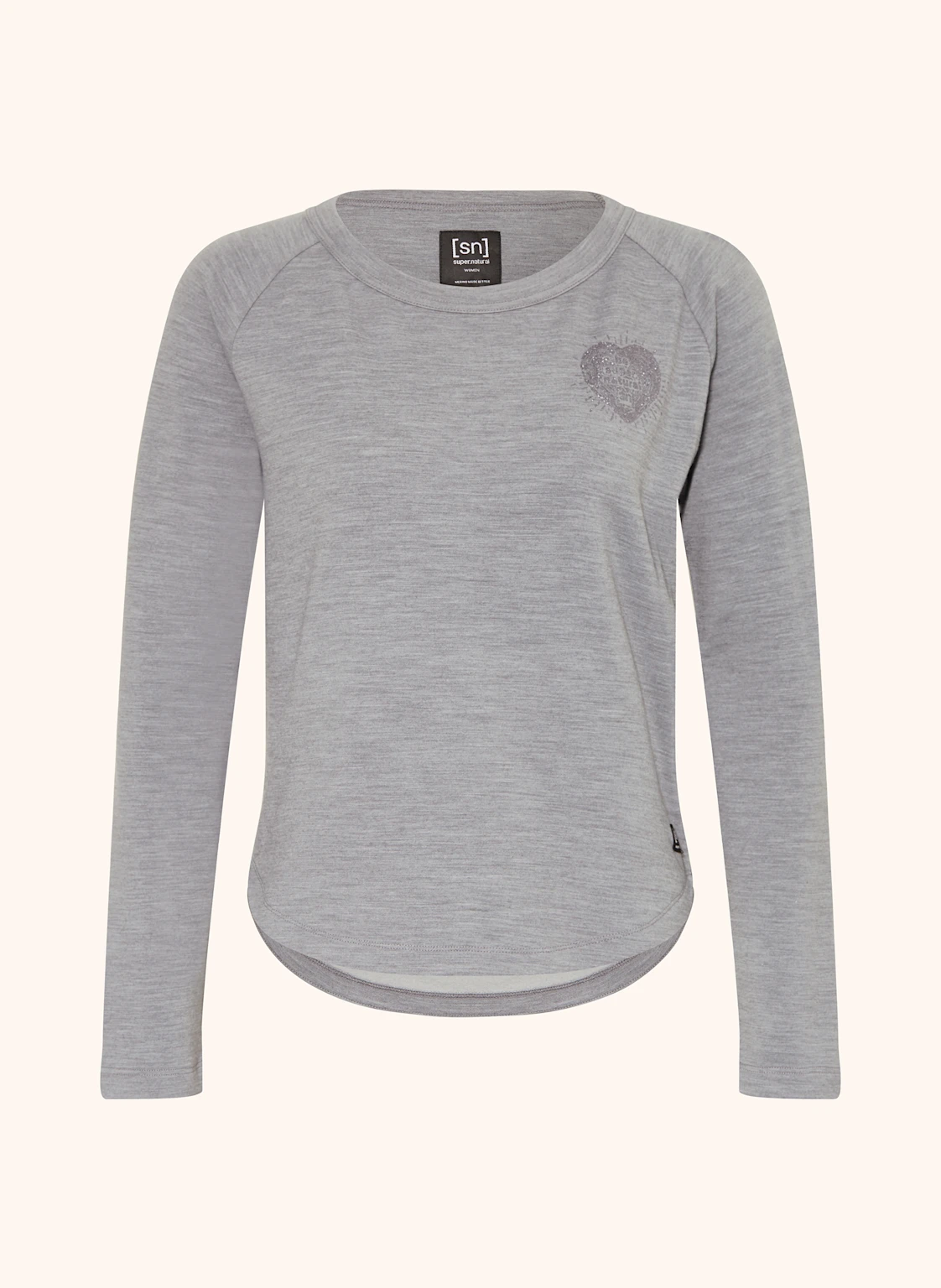 super.natural Funktionsshirt LITTLE HEARTWOOD mit Merinowolle