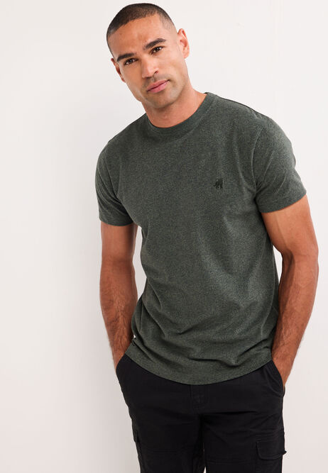 Mens Dark Green Cotton Rich T-Shirt
