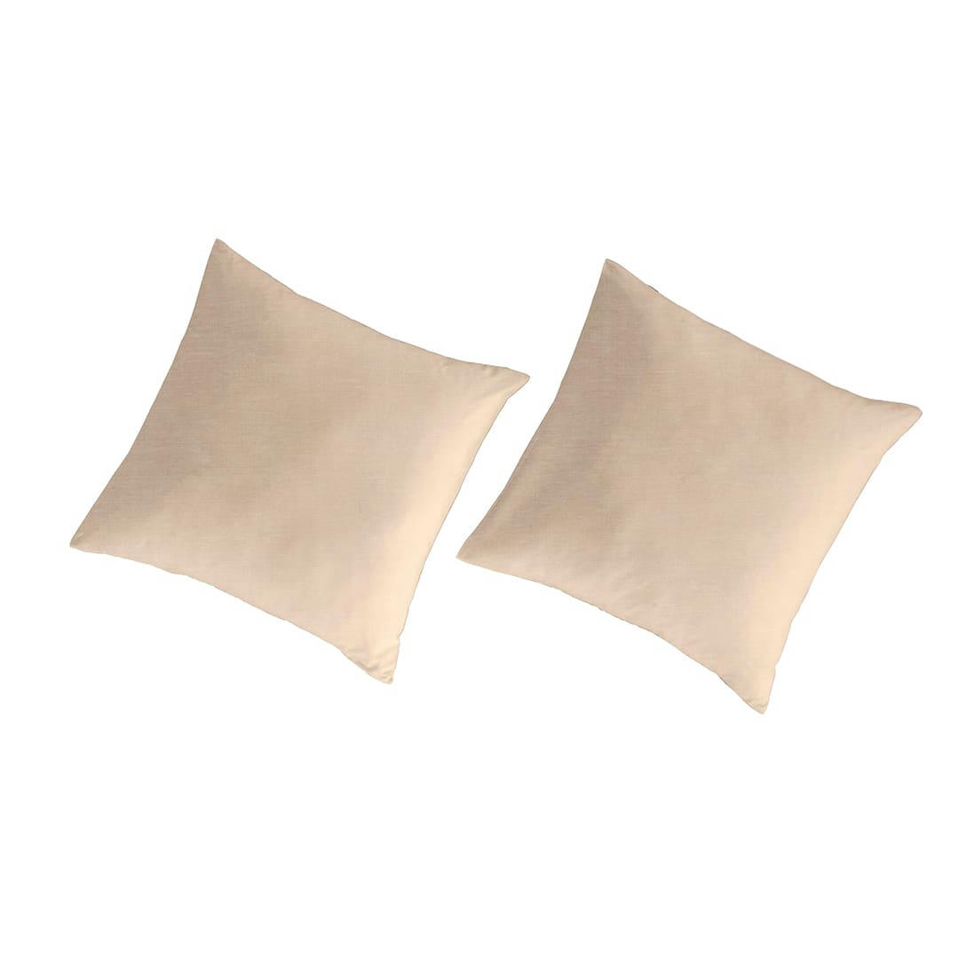 BIO LISO FA - 2 taies d'oreiller lin/coton organic  80x80 cm aube