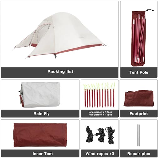 NNEOBA Ultralight Camping Tent Backpack Tent