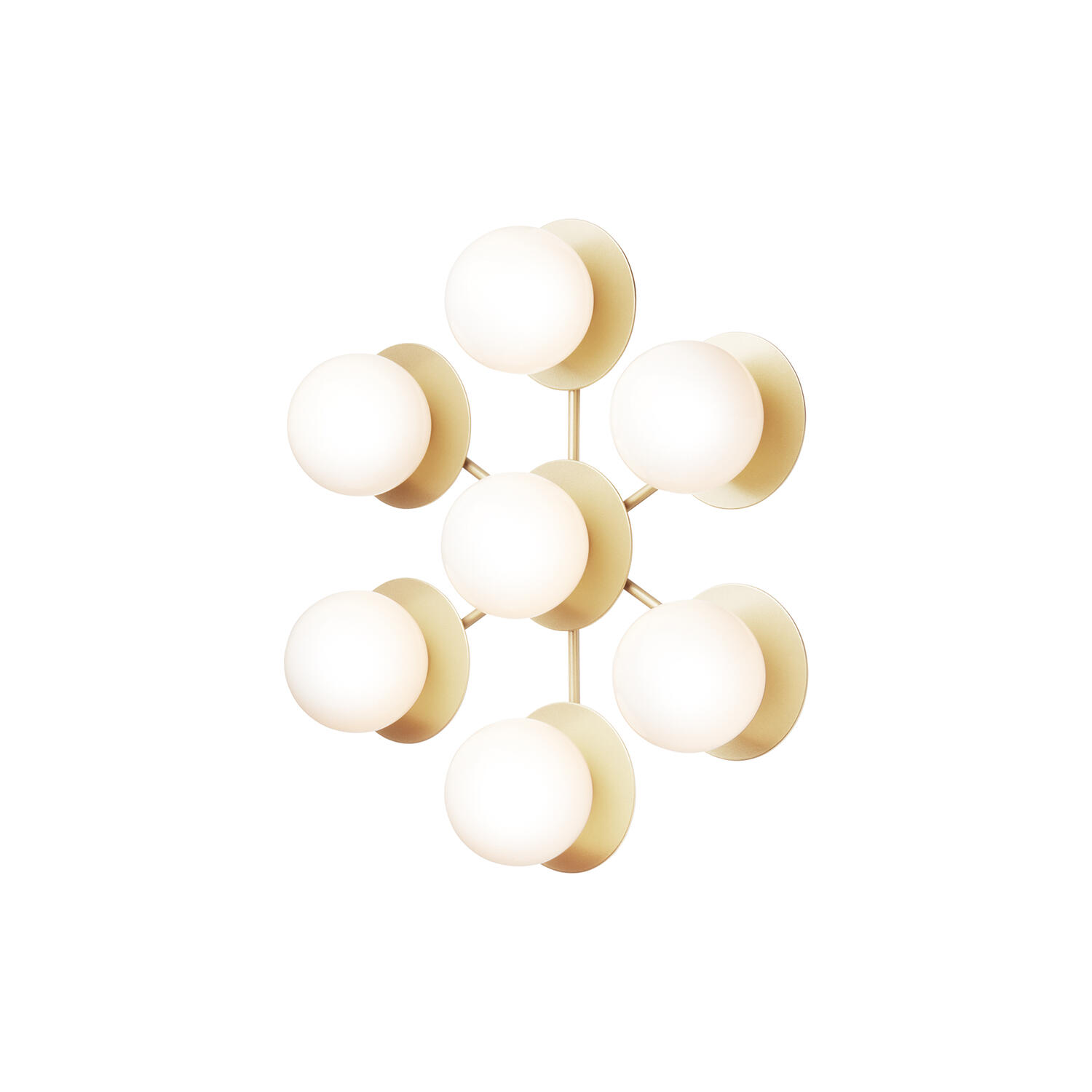 Liila 7 Star Wall Lamp, nordic gold/opal