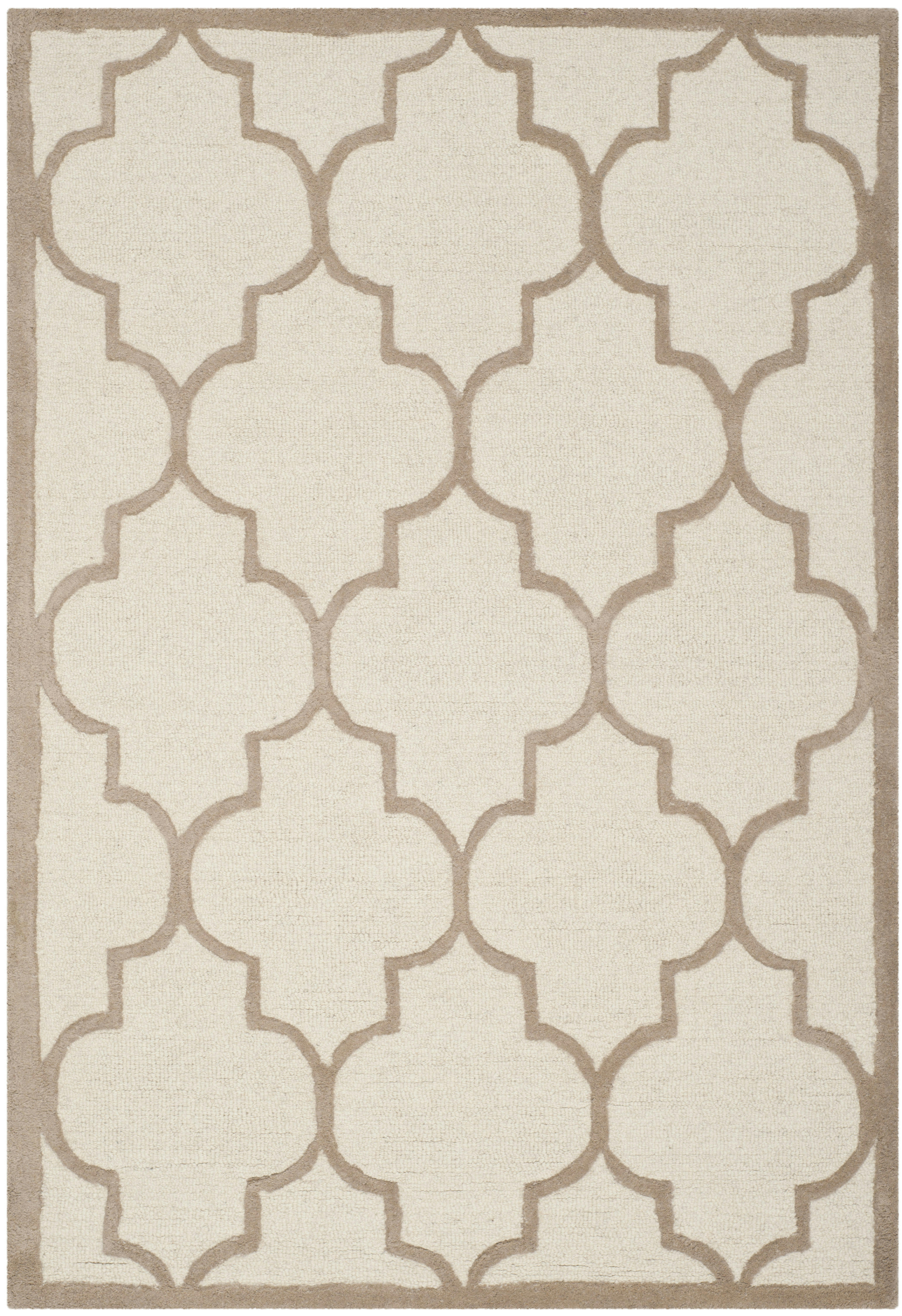 CAMBRIDGE - Tapis de salon interieur en  ivoire & beige, 122 x 183 cm