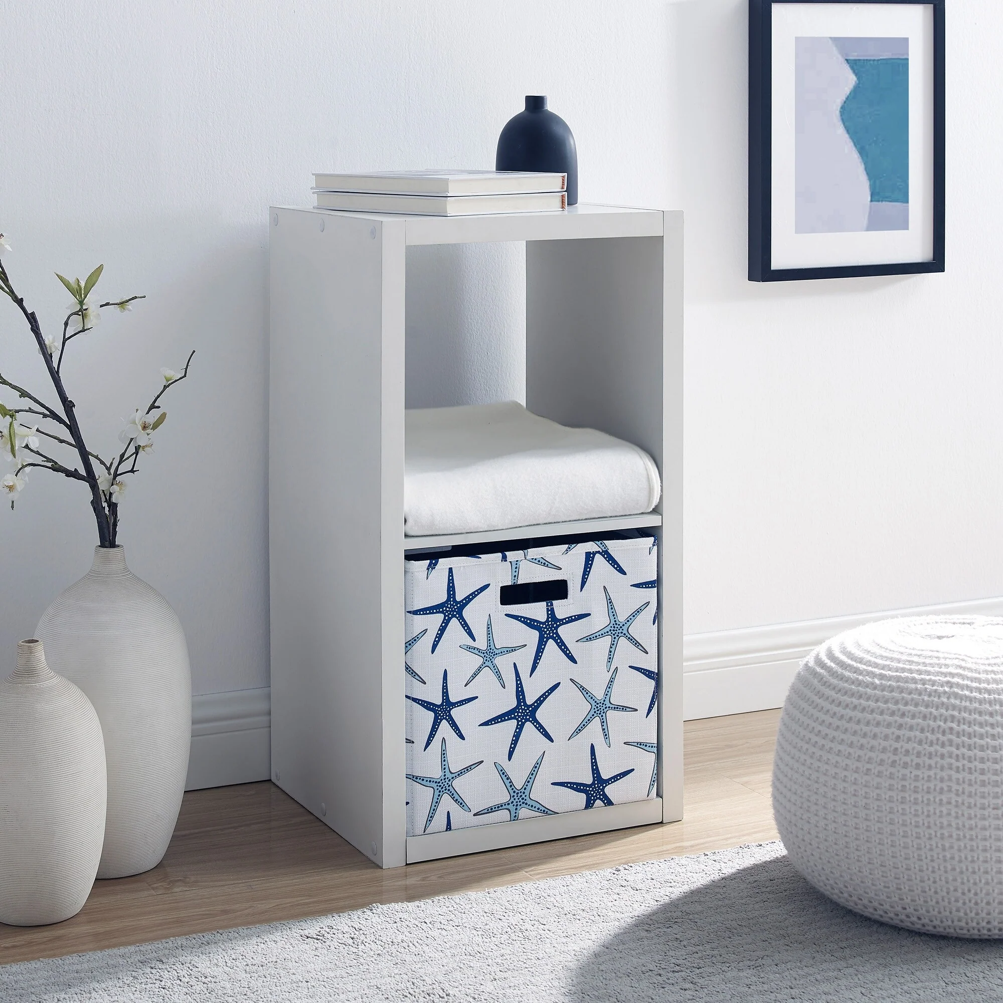 Two Cube Storage Cabinet - 30 - White