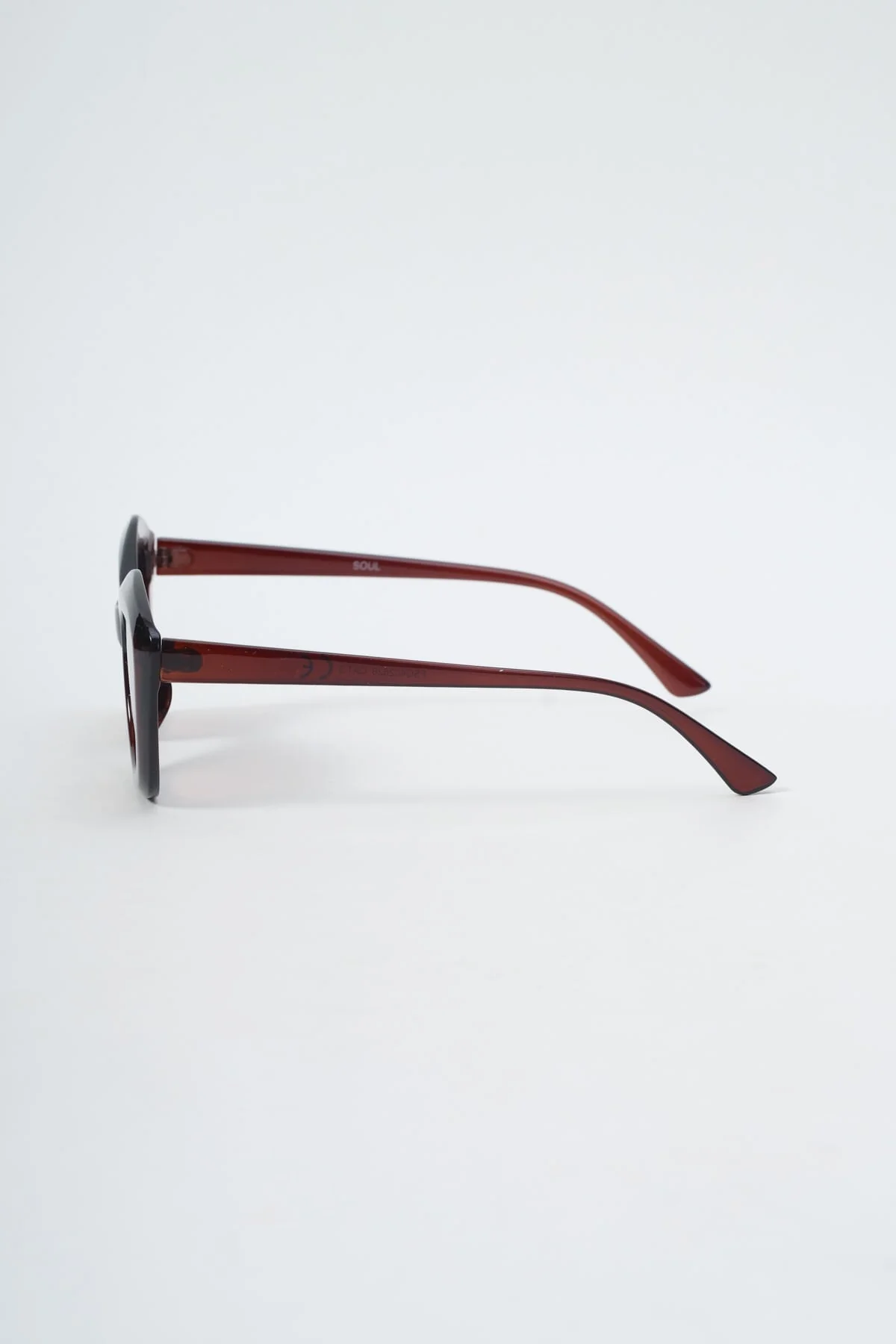 Oval Frame Brown Sunglasses