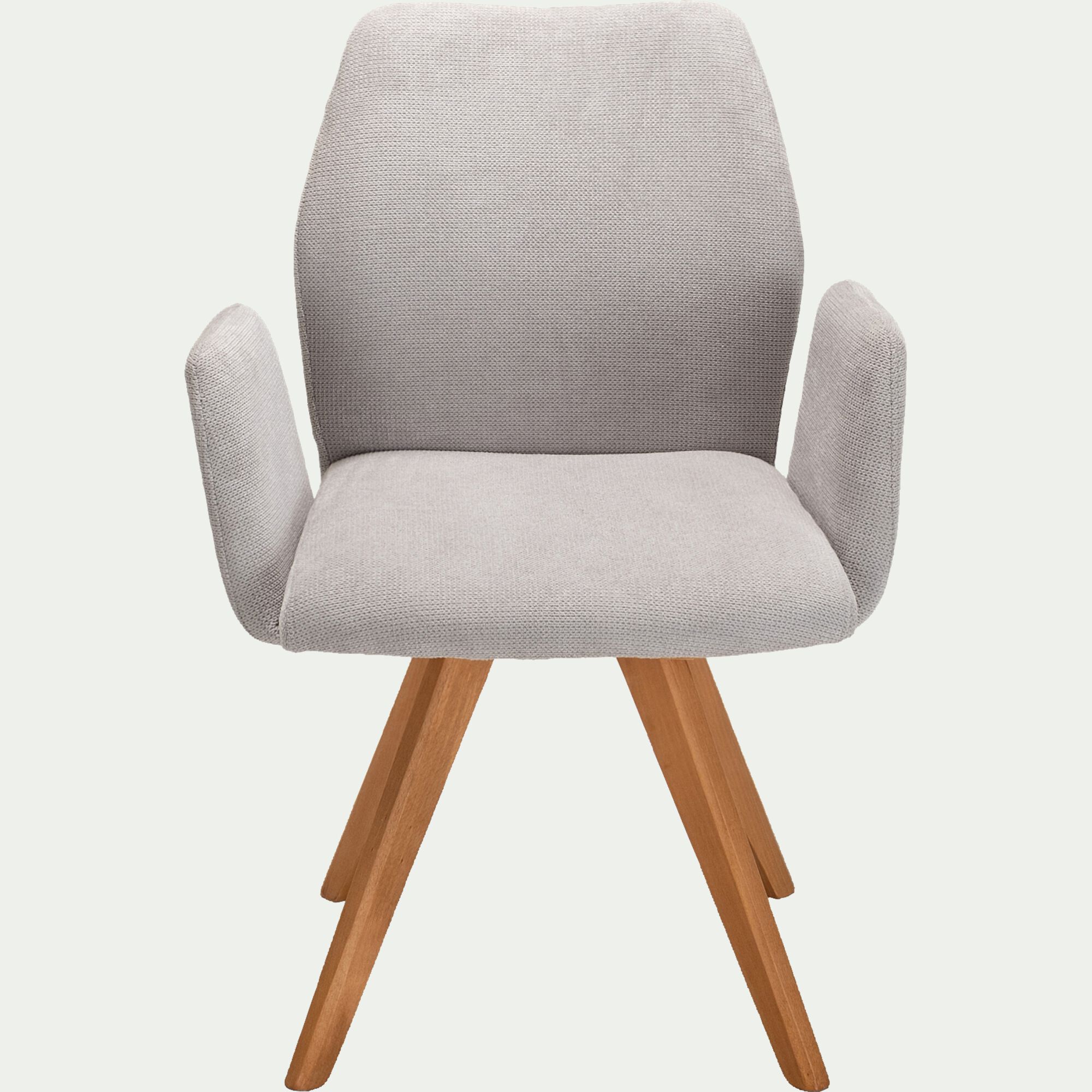ROYANA - Chaise en tissu avec accoudoirs - gris clair