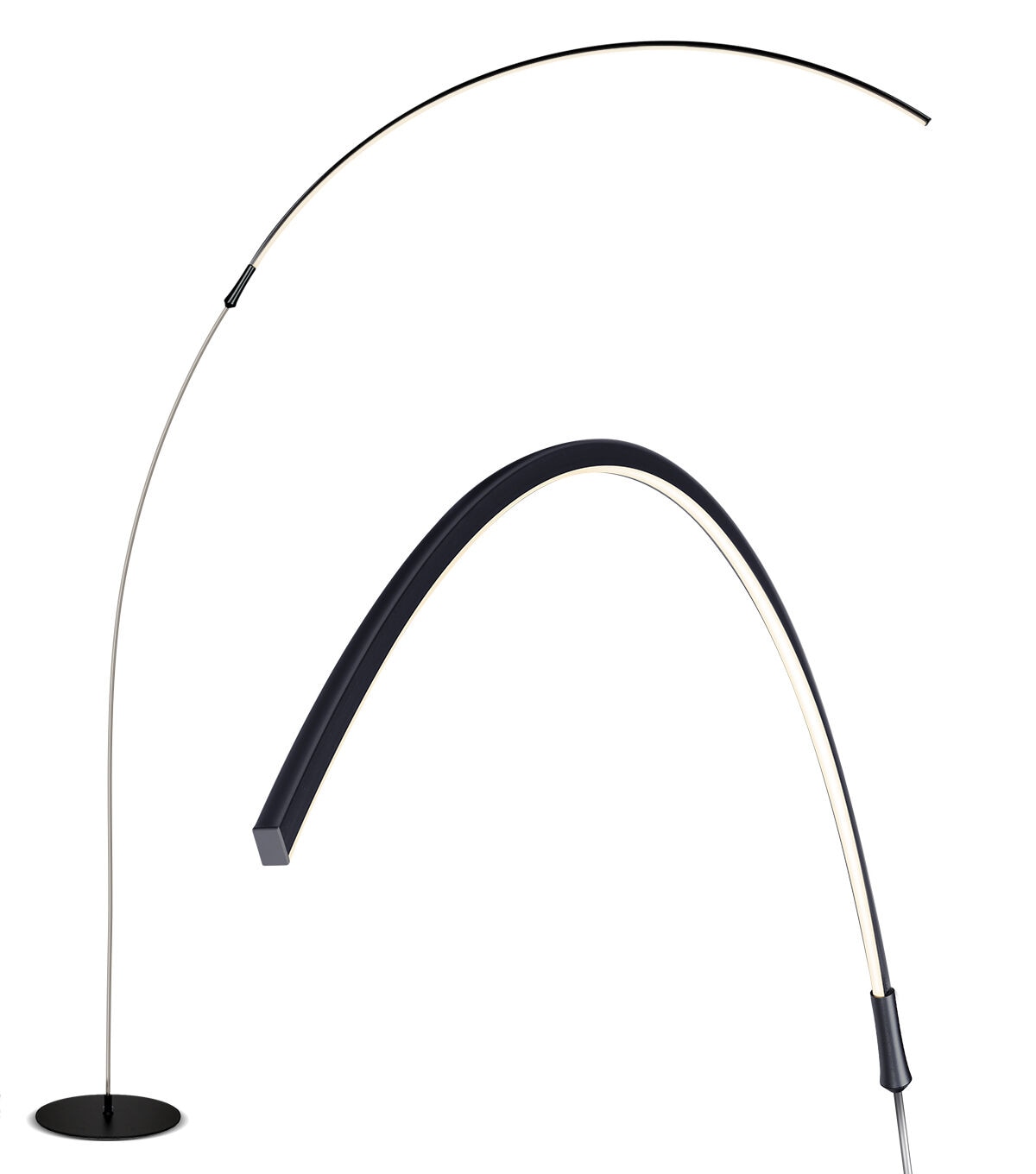 Brightech Sparq Arc LED Floor Lamp - Black