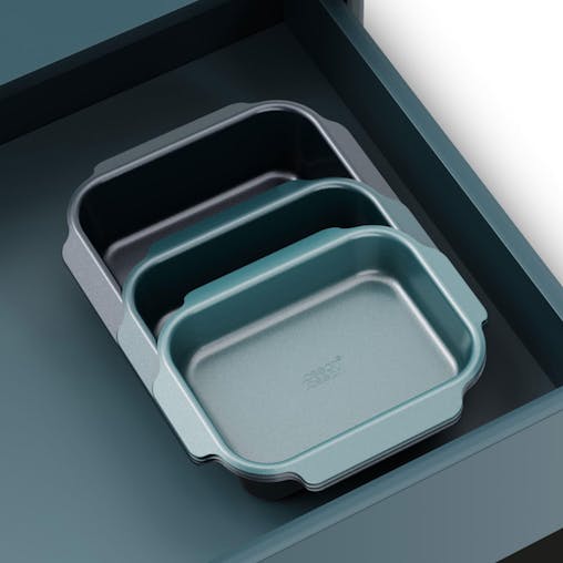 Joseph Joseph Nest Bake Non-Stick 3 Piece Baking Tray Set | Blue