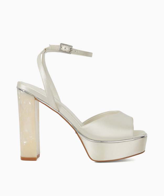 Mymuse Ivory - Ivory Satin Bridal Platforms