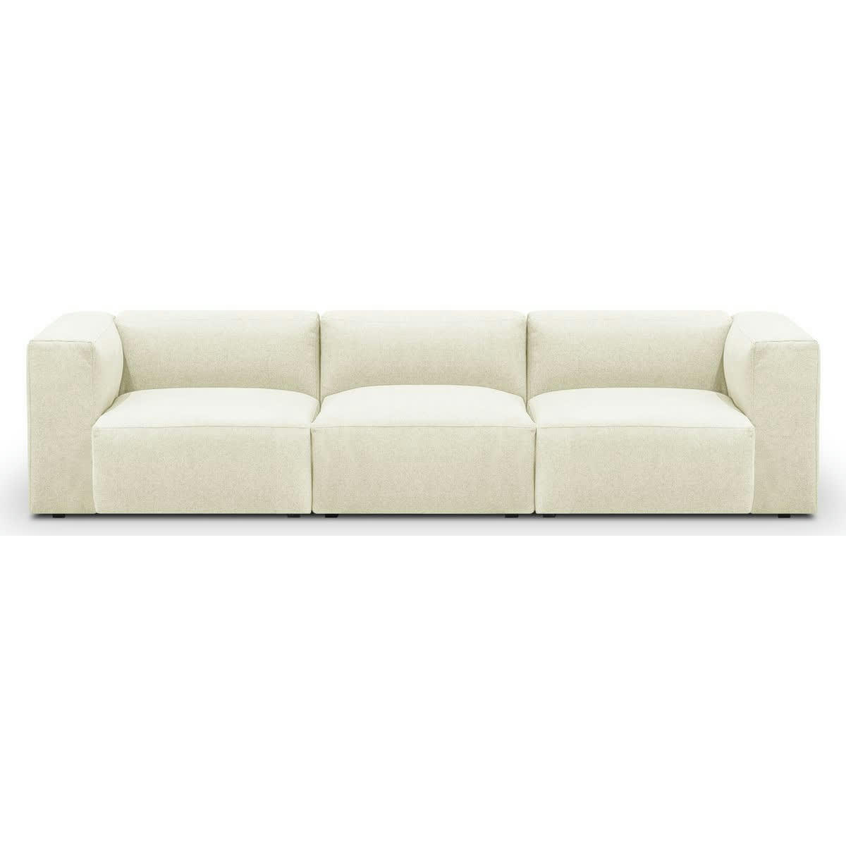 MODULO NEW - Canapé modulable 4 places en tissu ivoire