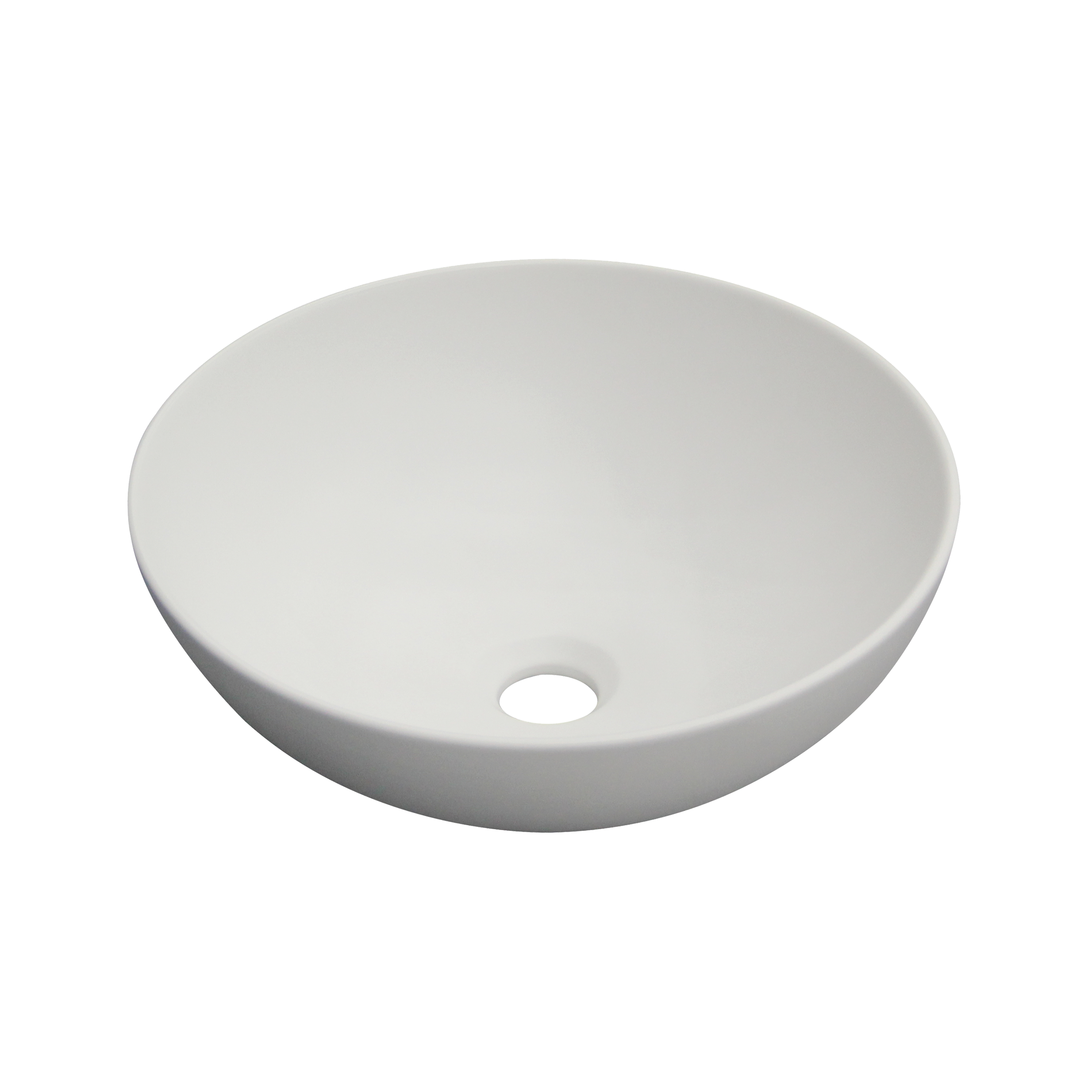 Umywalka Nablatowa okrągła Invena Tinos 39,5 cm biały mat