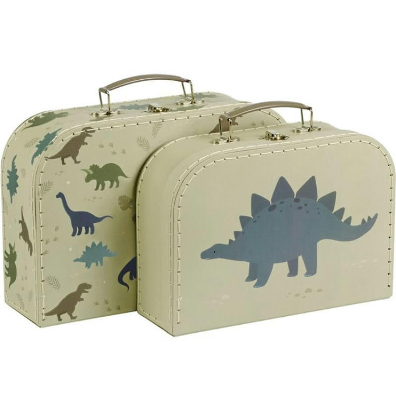 - Lot de 2 valisettes de rangement Dinosaure