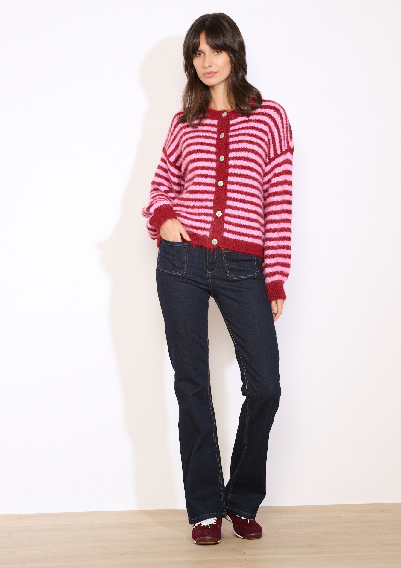 Zacht gestreept vest