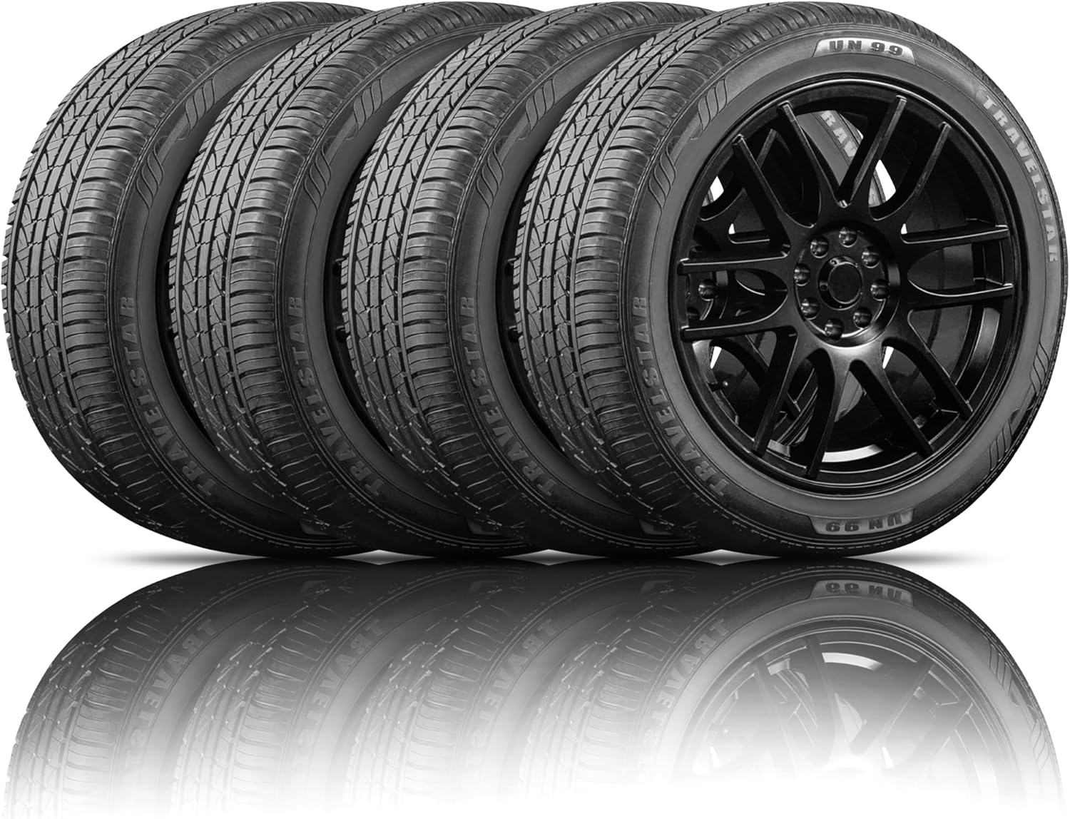 Set of 4 (Four) Travelstar UN99 All Season 225/65R17 102H All Season Radial Passenger Car Tire 225/65/17 - Includes Three-Year Road Hazard Warranty (Tire Only)