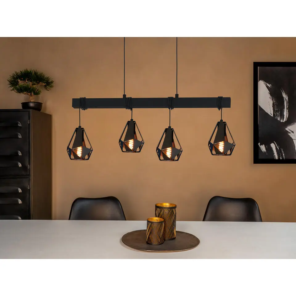 EGLO Townshend 7 Hanglamp - E27 - Zwart