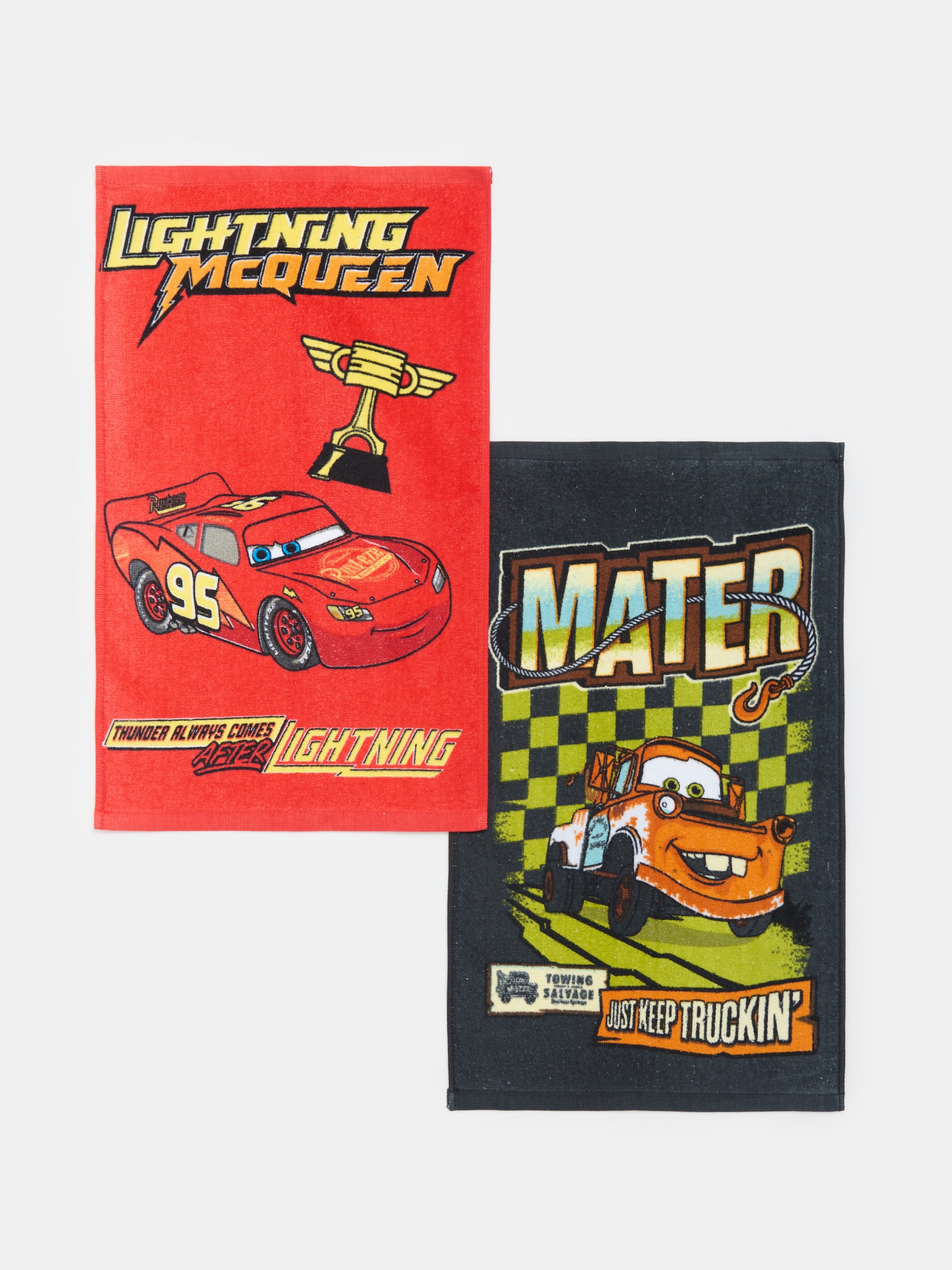 Bawełniane ręczniki Cars 2 pack
