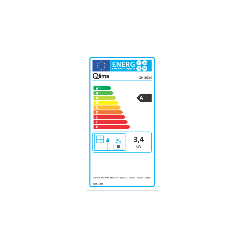 Poêle au gaz GH8034 3400 W QLIMA