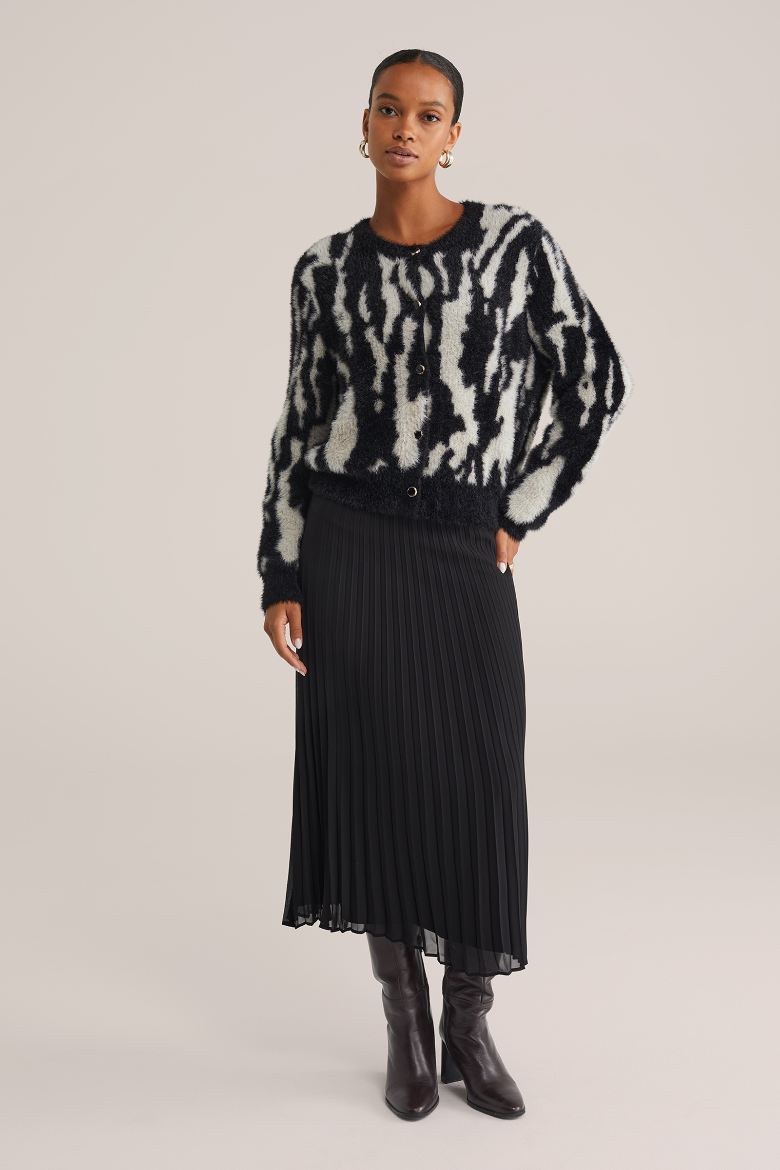 Dames vest met print