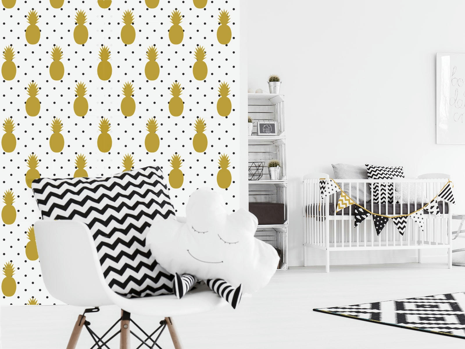 - Papier peint adhésif ananas 60cmx2m50