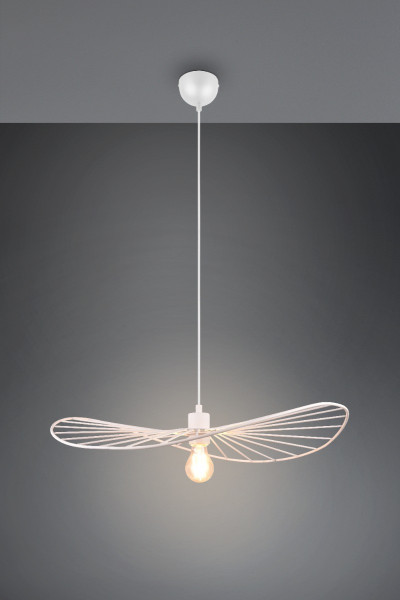 Lampa wisząca biała CHAPEAU 1xE27x40W wym: 150x60x60 cm RL