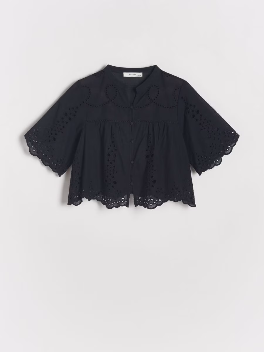 Broderie Anglaise Cotton Shirt