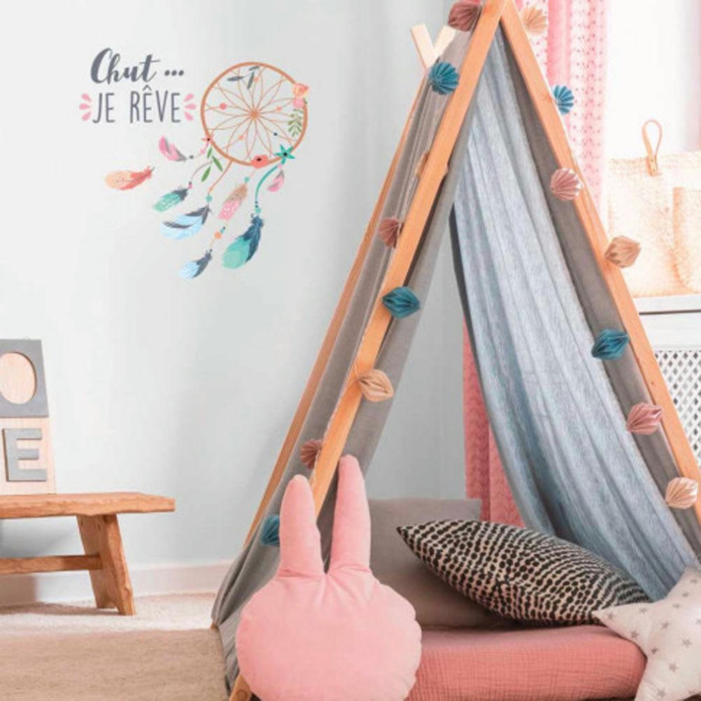 CHUT JE RÊVE - Sticker décoratif mural enfant 43,2x43,2cm