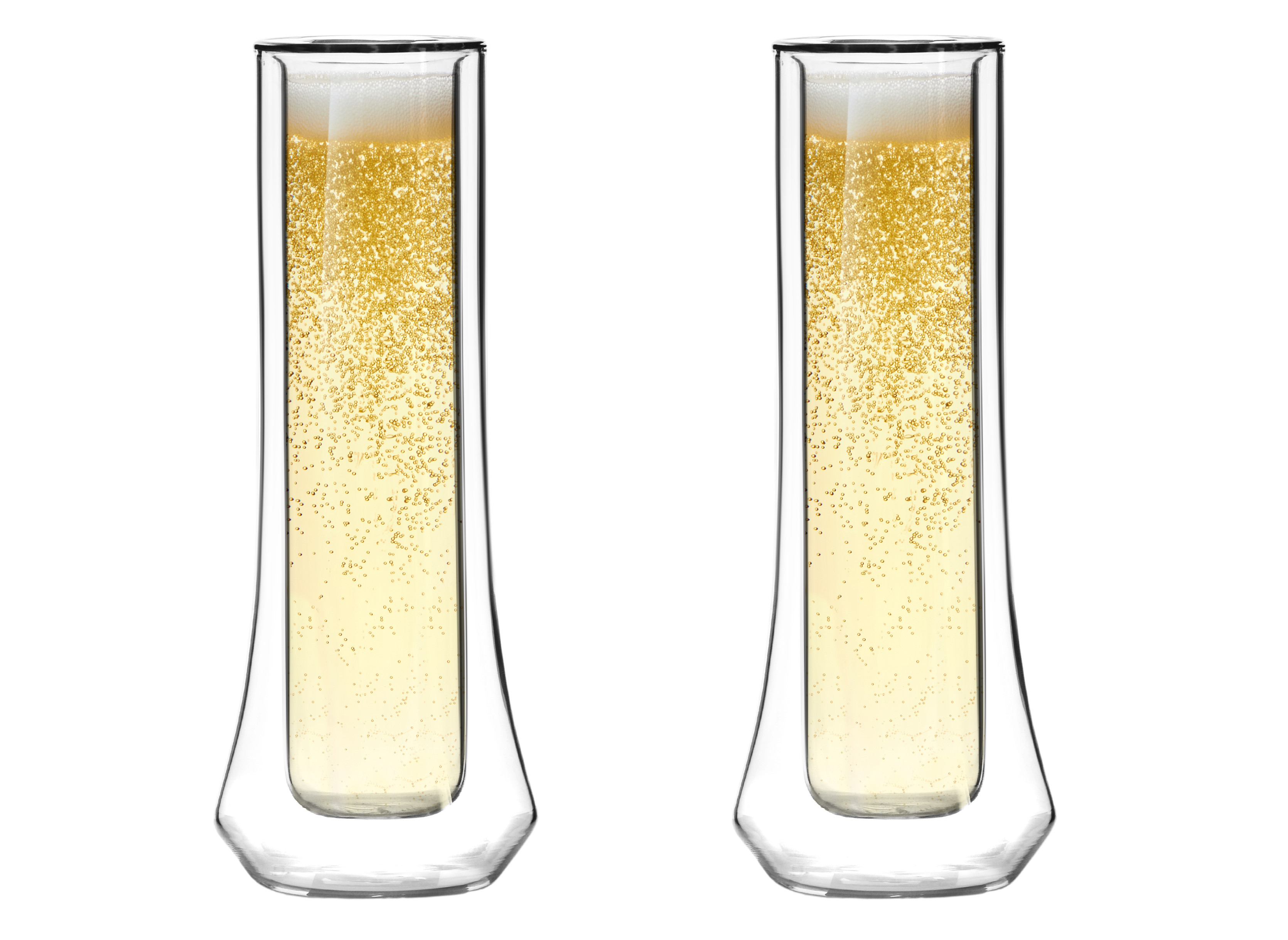 Komplet 2 Kieliszki Do Szampana Z Podwójną Ścianką 140 ml
