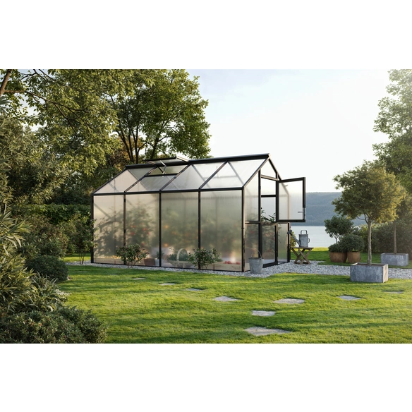 Gewächshaus »Novum«, 11,14 m², grau
