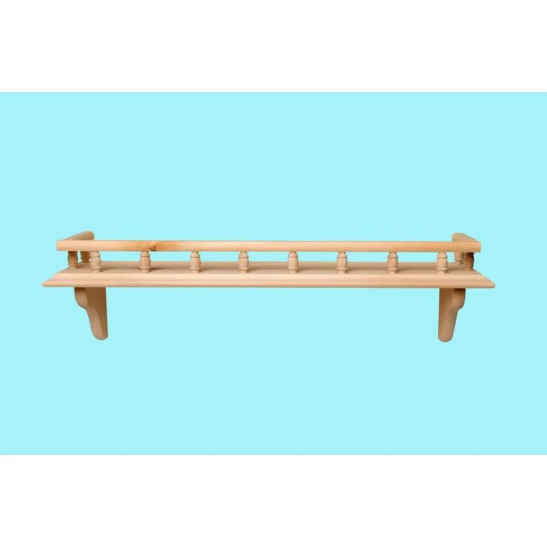 Kitchen Shelves Unfinished Pine Captain's Shelf 28 Inch x 7 Inch Renovators Supply