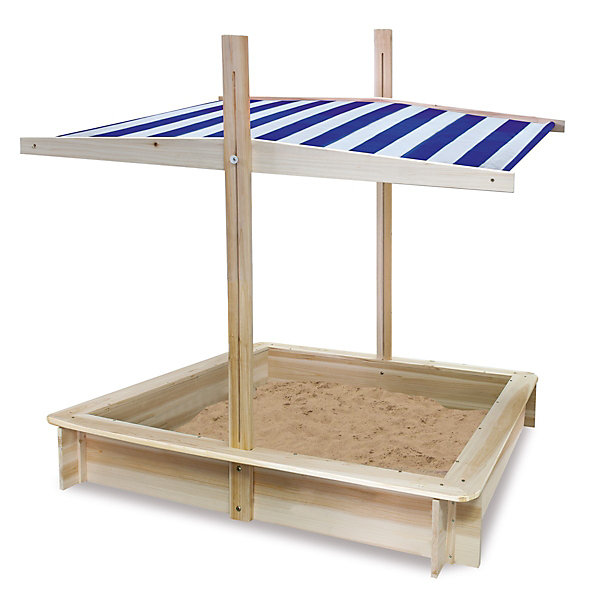 Bac à Sable En Bois Pare-soleil Couvercle