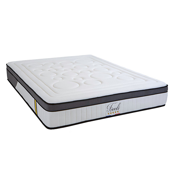 Pack Tivoli 180x200 cm Matelas Mousse   Sommier Bois   Protège matelas anti punaise