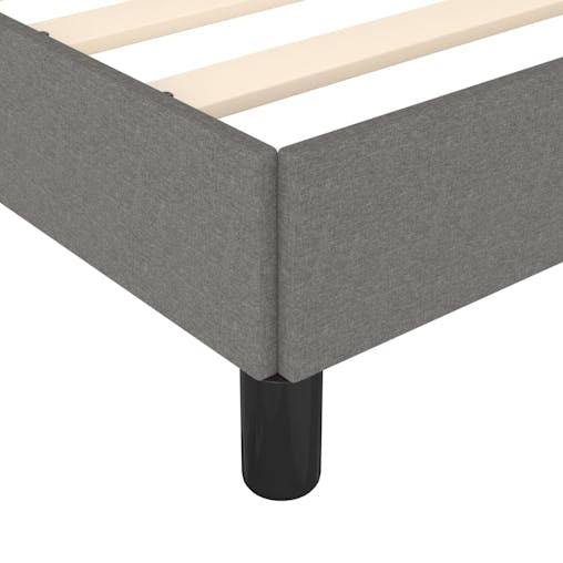 NNEVL Bed Frame Dark Grey 152x203 cm Queen Fabric