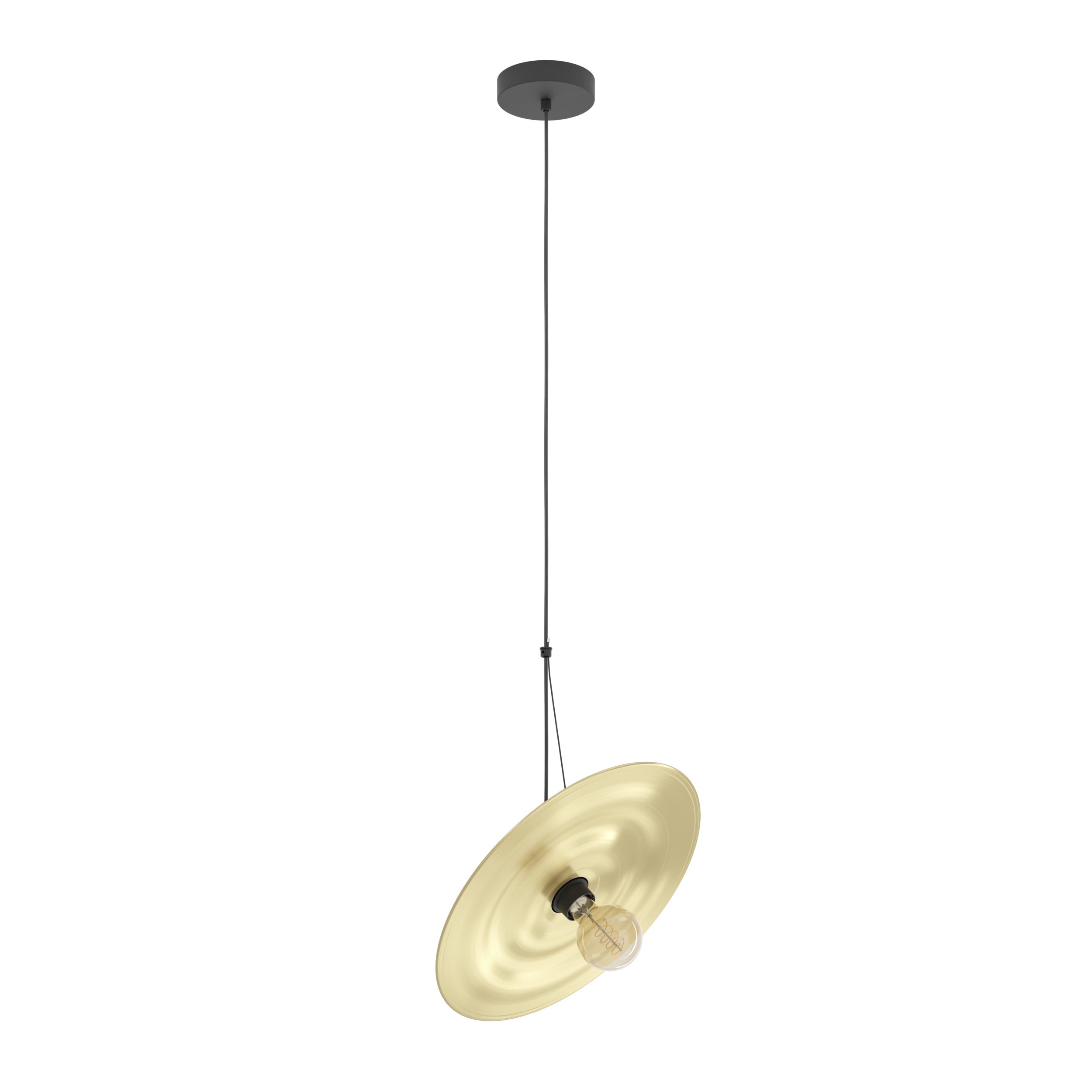 EGLO hanglamp Lintmill - e27 - ø 40 cm - zwart/goud