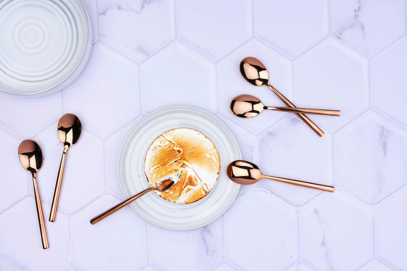 NUDE - Lot de 6 petites cuillères en inox cuivre