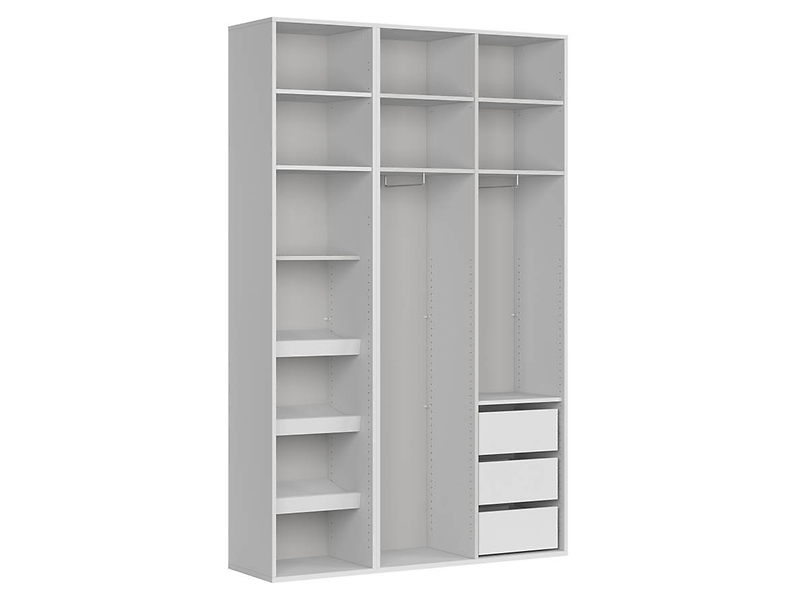 Szafa modułowa Flex 150 cm z drzwiami i lustrem biała