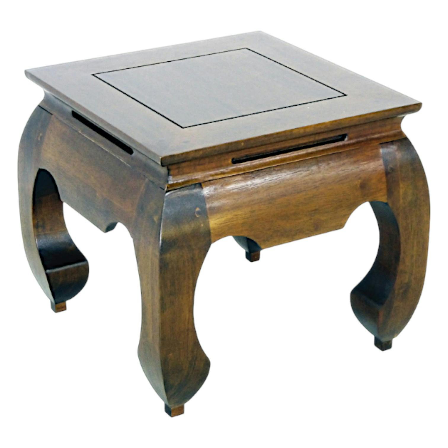Table basse Opium carrée Hévéa 42x42x40cm MAORI