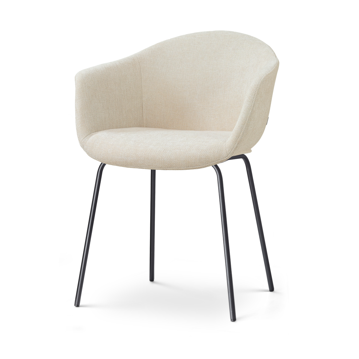 Nolon Nora-Otis Eetkamerstoel Cottonbeige - Zwart Onderstel