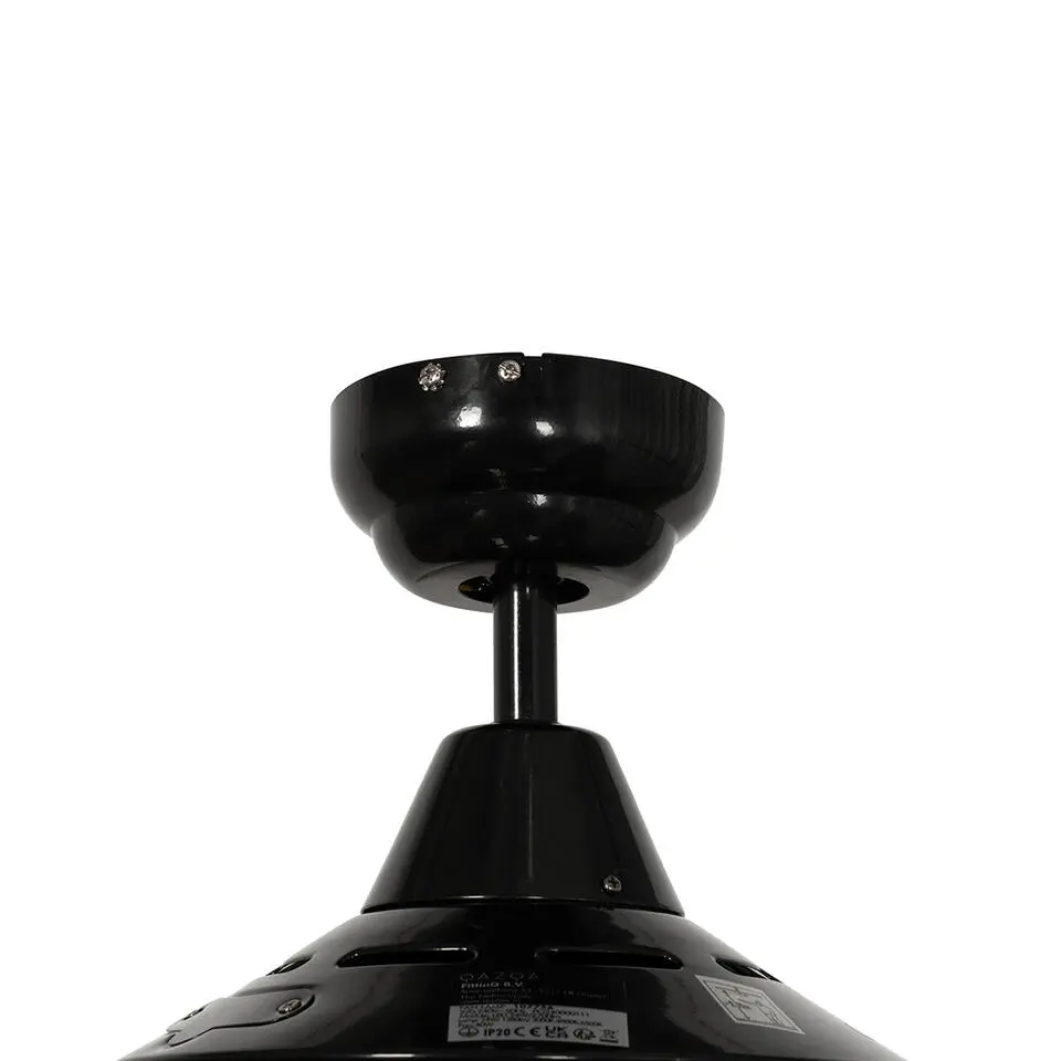 Qazqa plafondventilator cool zwart ge?ntegreerde led