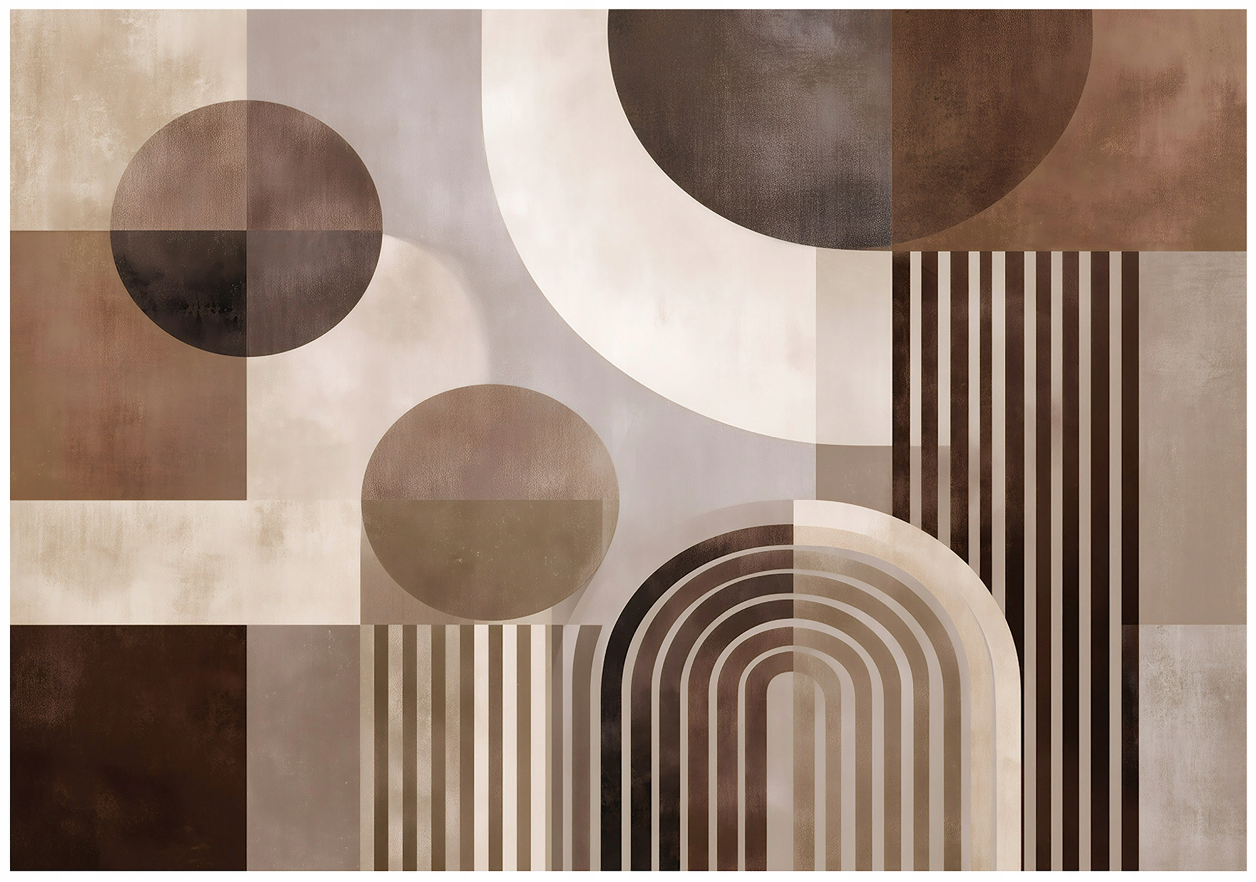 Fototapeta Art Deco Brązowy Na Flizelinie Do Sypialni Salonu 250x175